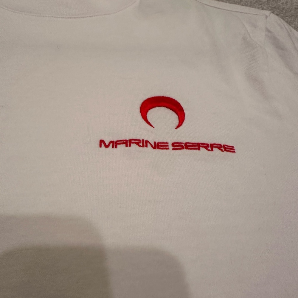Marine Serre white T-Shirt with Red Logo - Picture 3 of 5